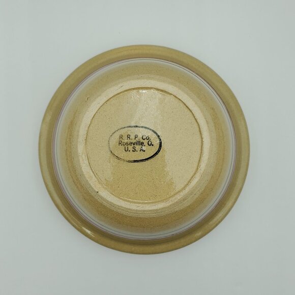 Robinson Ransbottom Pottery Maroon Navy Blue Bands Bowl RRP Mixing Serving Bowl - Picture 6 of 8